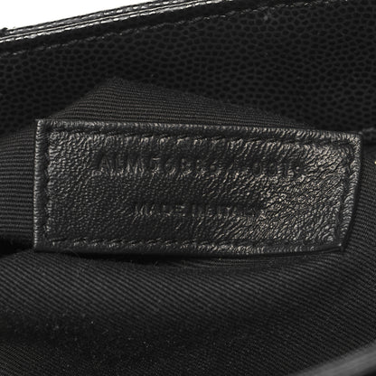 Saint Laurent Grain de Poudre Matelasse Chevron Medium Tribeca Shopping Bag Black 8 of 12