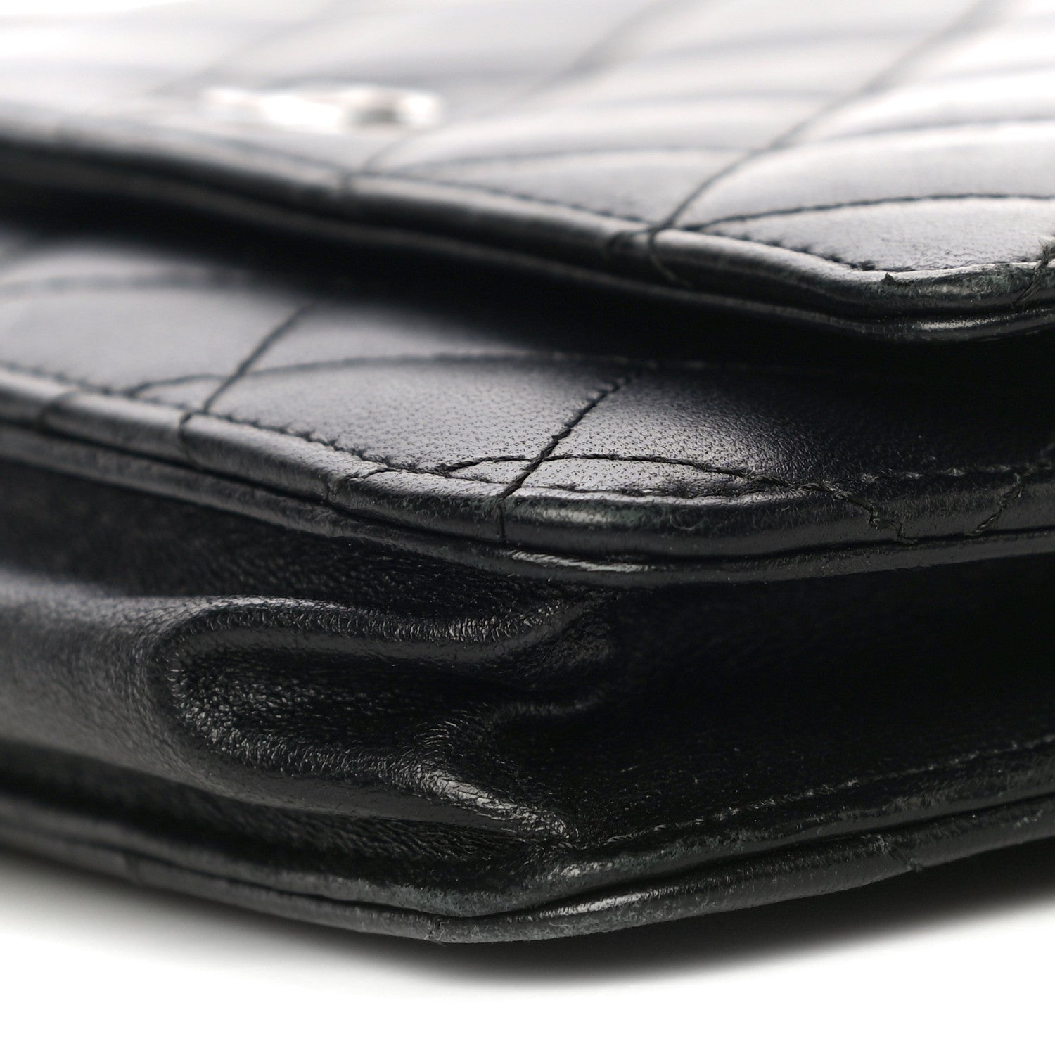 Chanel Lambskin Quilted Wallet On Chain WOC Black 11 of 31