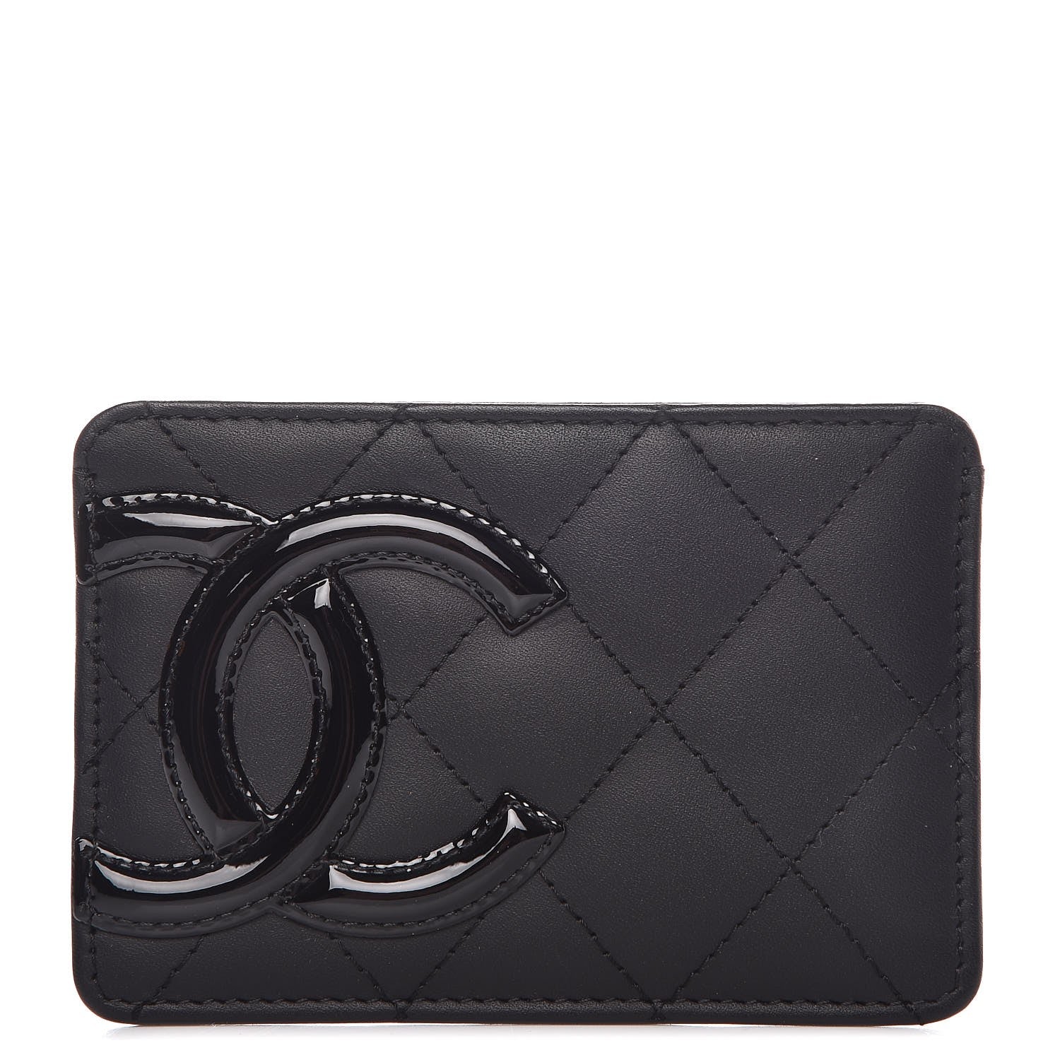 Chanel Calfskin Quilted Cambon Card Holder Black 1 of 8