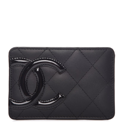 Chanel Calfskin Quilted Cambon Card Holder Black 1 of 8