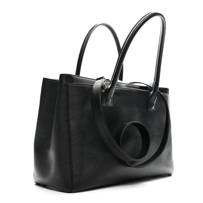 Chanel Calfskin Cerf Executive Shopper Tote Black 3 of 12