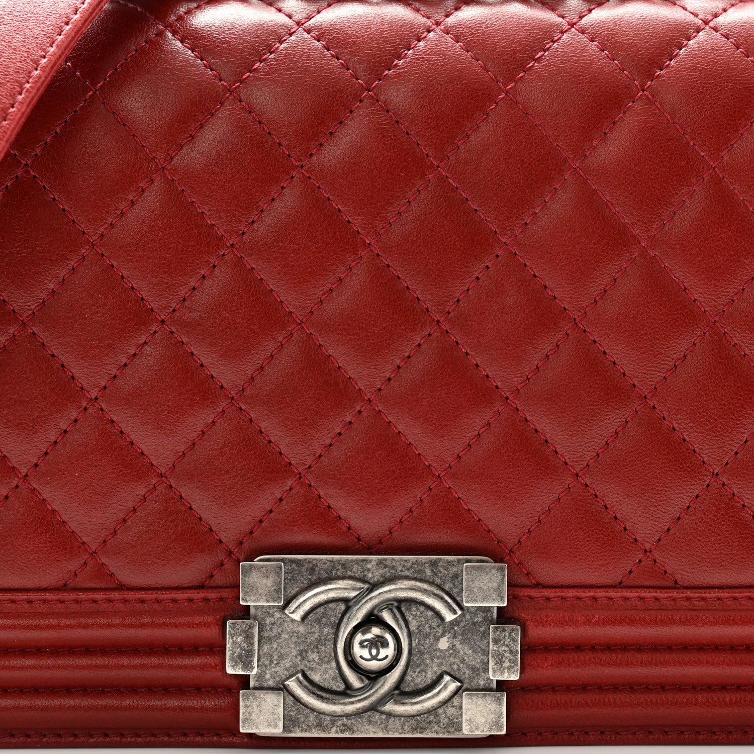 Chanel Lambskin Quilted Medium Boy Flap Red 8 of 13