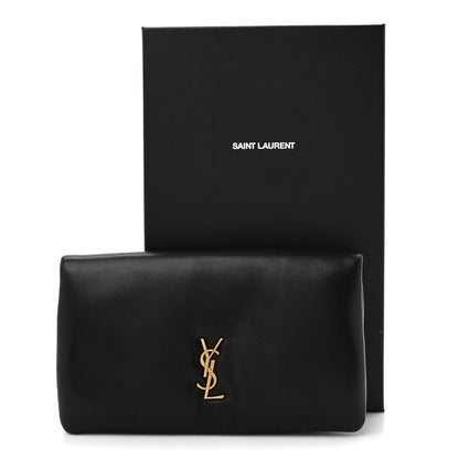 Saint Laurent Lambskin Large Calypso Bi-Fold Wallet Black 9 of 9