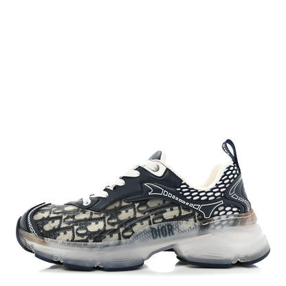 Christian Dior Technical Fabric Mesh Oblique Dior Vibe Sneakers 37 Deep Blue 1 of 11