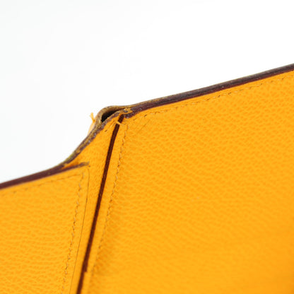 Hermes Epsom Bearn Gusset Wallet Jaune 13 of 14