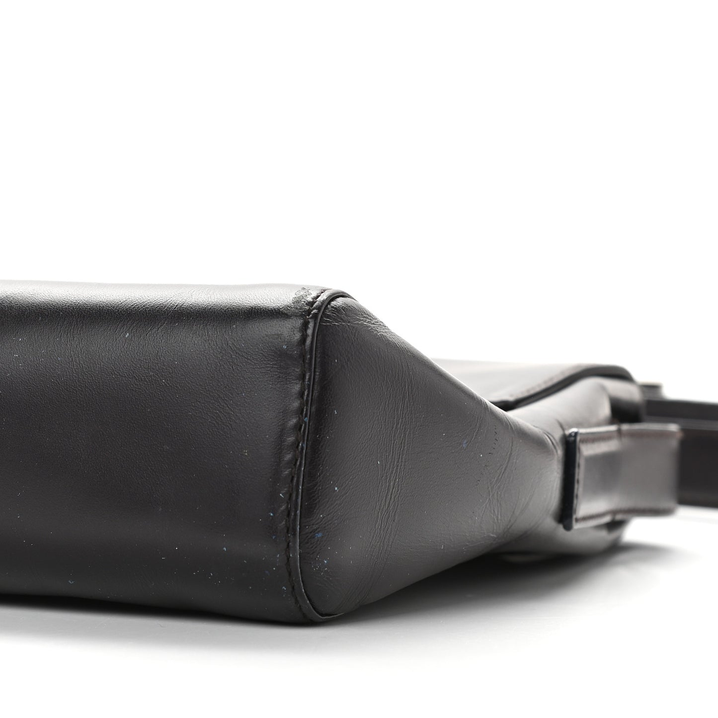 Soft Calfskin Flap Crossbody Bag Black