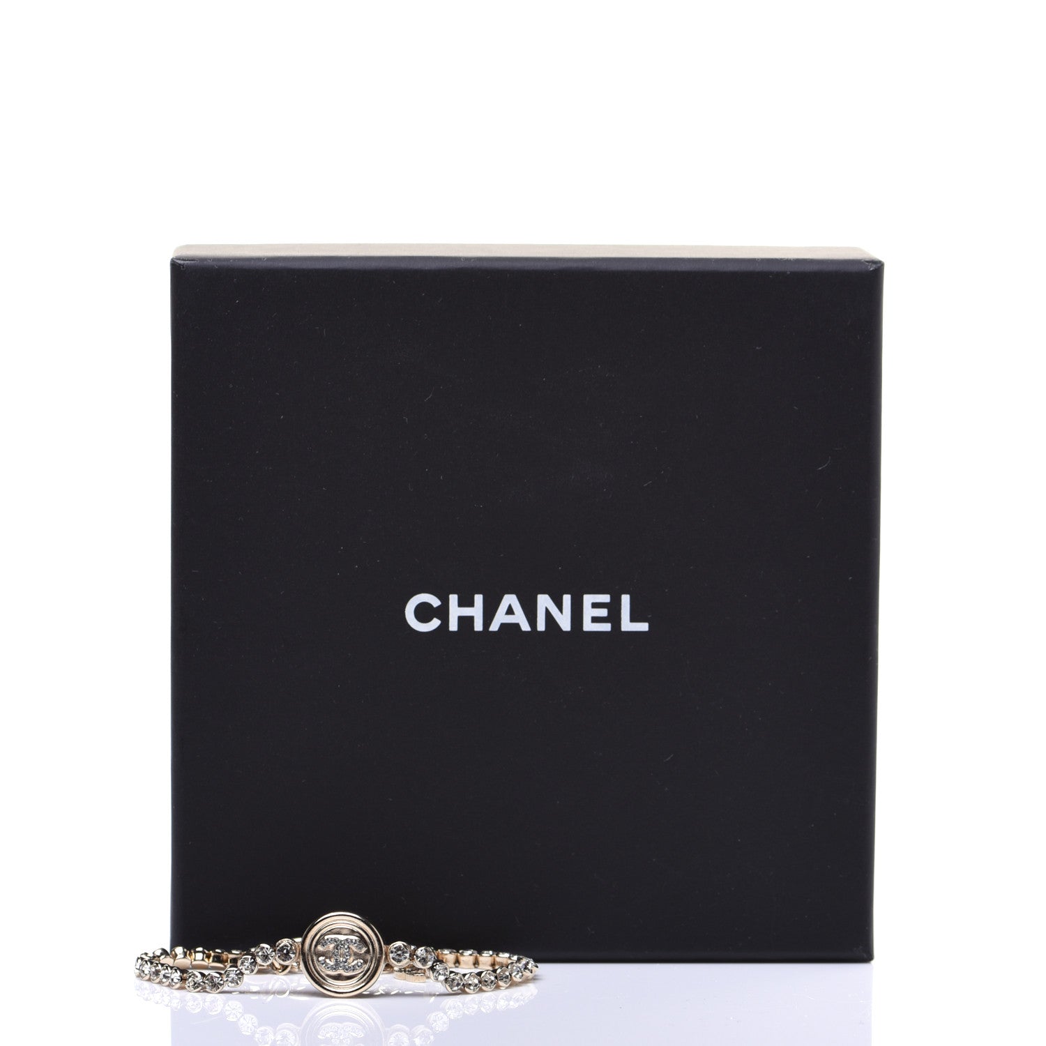 Chanel Crystal CC Chain Bracelet Gold 6 of 6