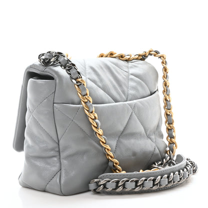 Chanel Lambskin Quilted Medium Chanel 19 Flap Grey 3 of 10