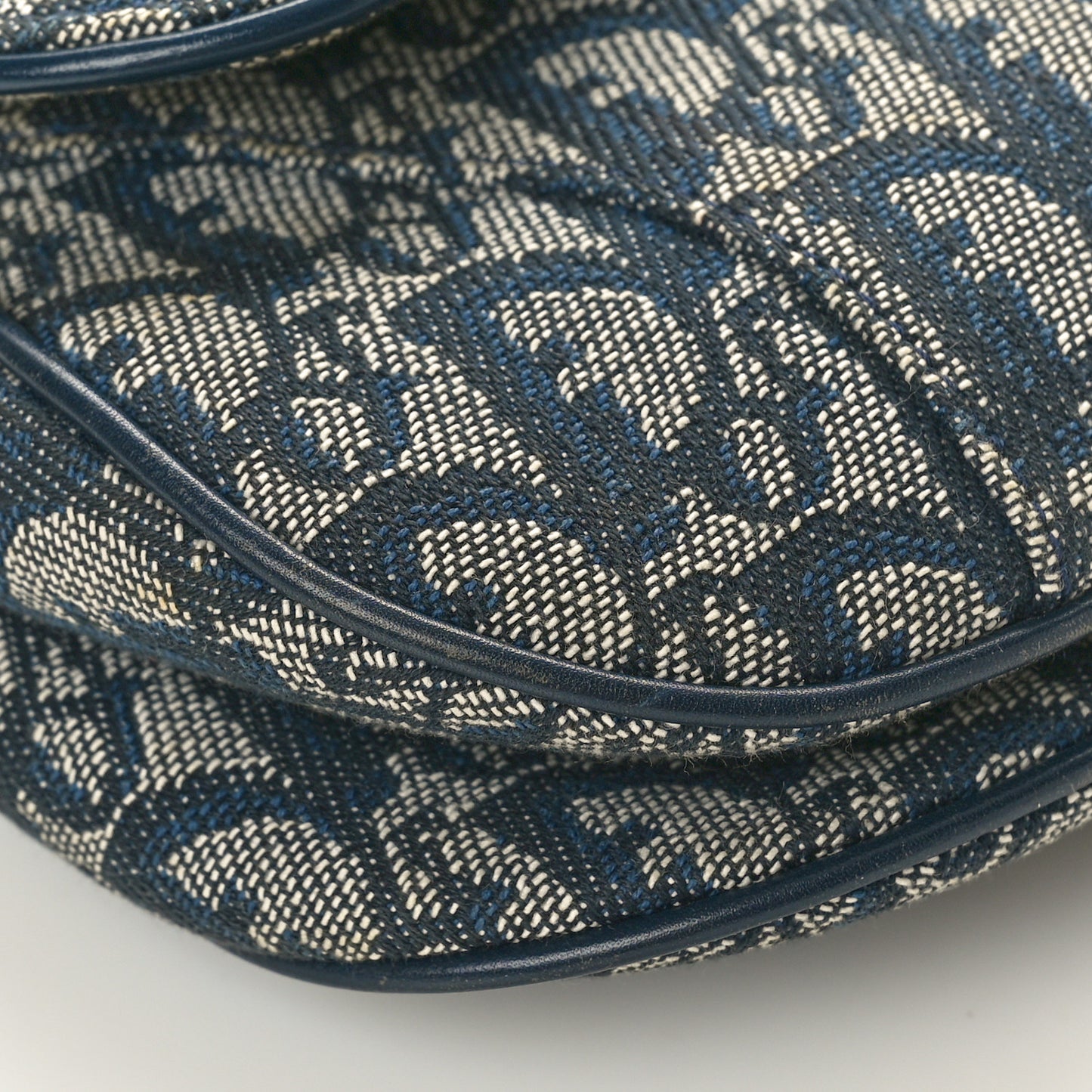 Monogram Double Saddle Bag Navy Blue