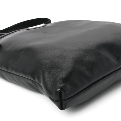 Prada Soft Calf Flat Messenger Bag Black 10 of 11