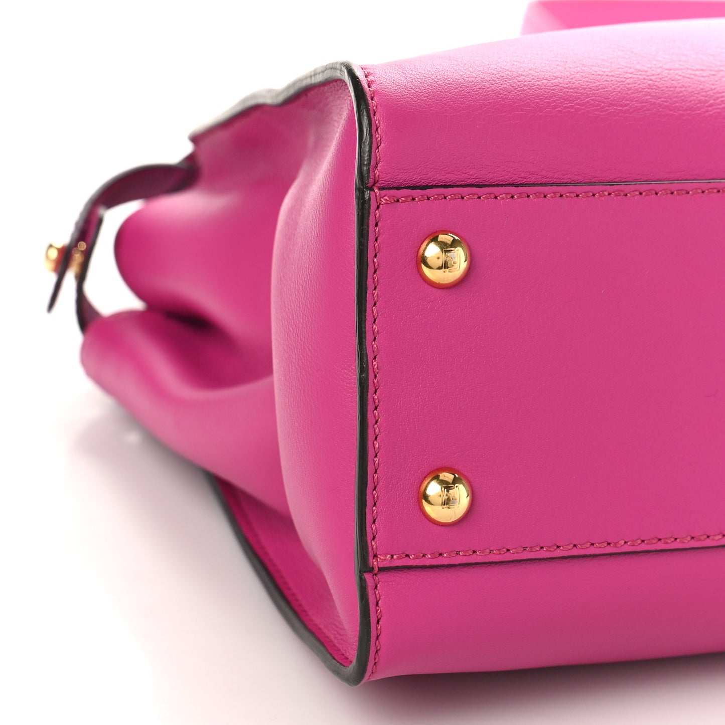 Vitello Seta Medium Peekaboo Iconic Satchel Magenta