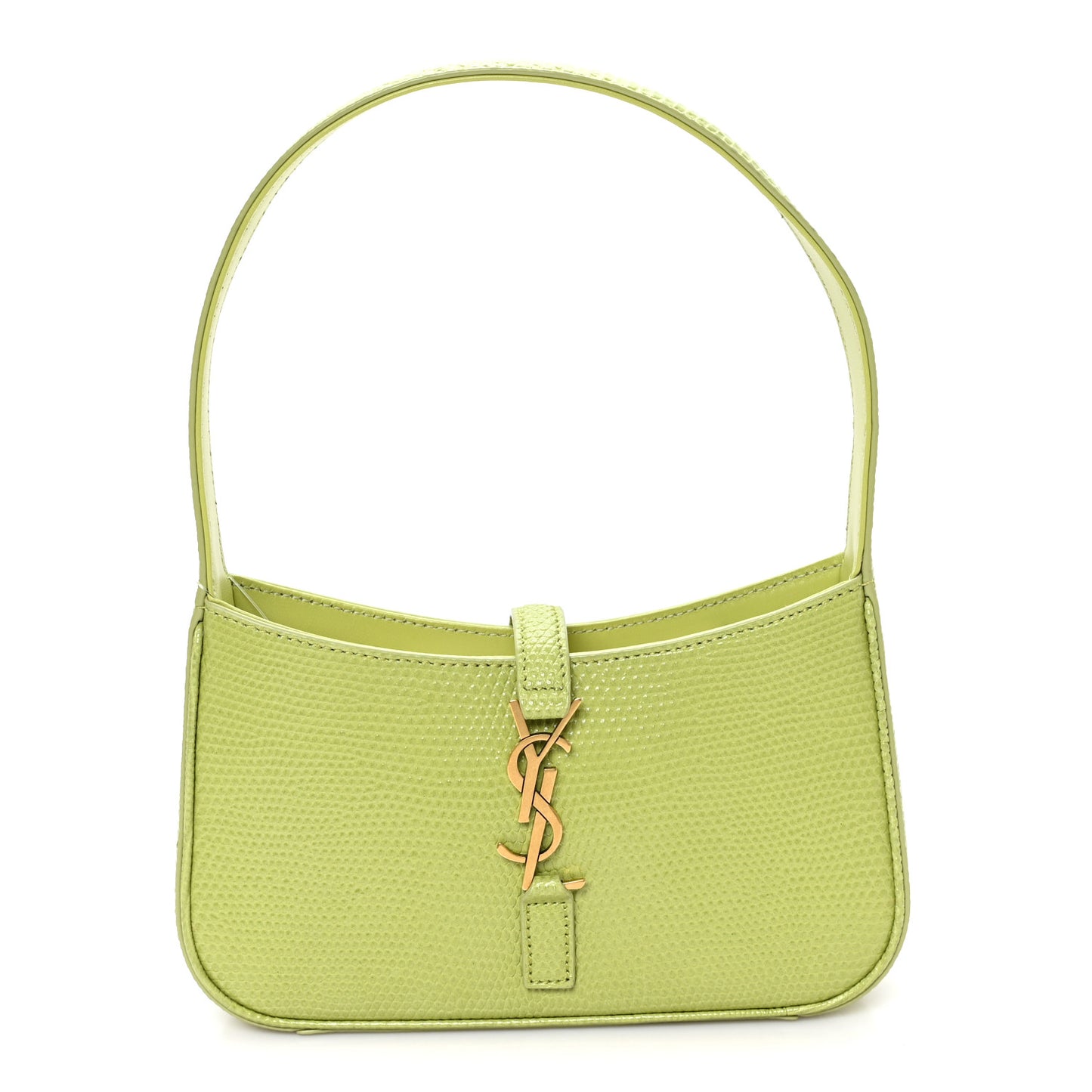 Calfskin Lizard Embossed Le 5 A 7 Mini Hobo Dull Lime