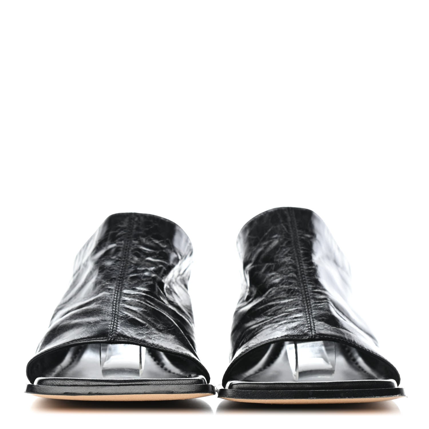 Bottega Veneta Nappa Square Toe 55 Mule Sandals 36.5 Black 2 of 6