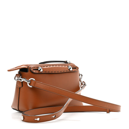Fendi Vitello King Logo Embossed Mini By The Way Boston Bag Cuoio 2 of 9
