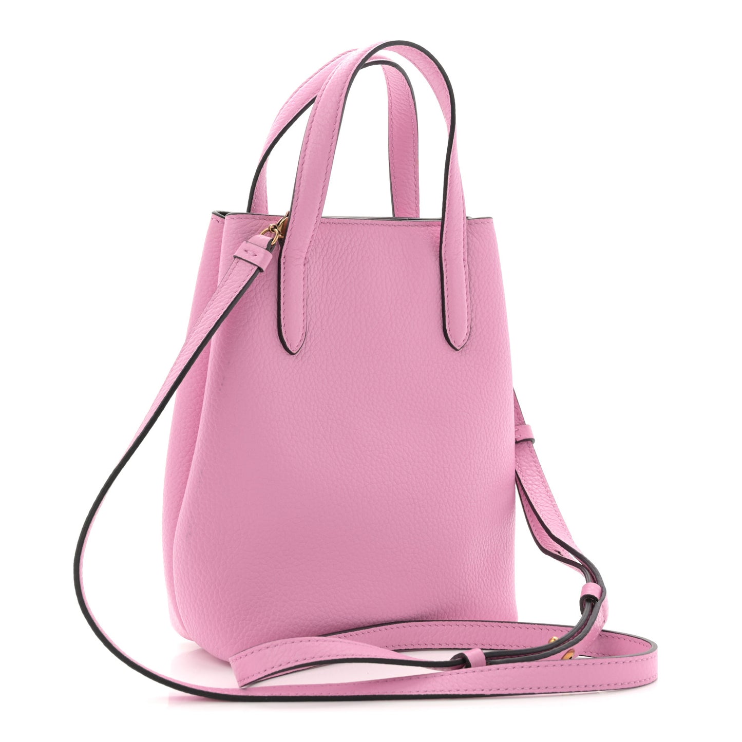 Tumbled Calfskin Gancini Mini Bag Pink