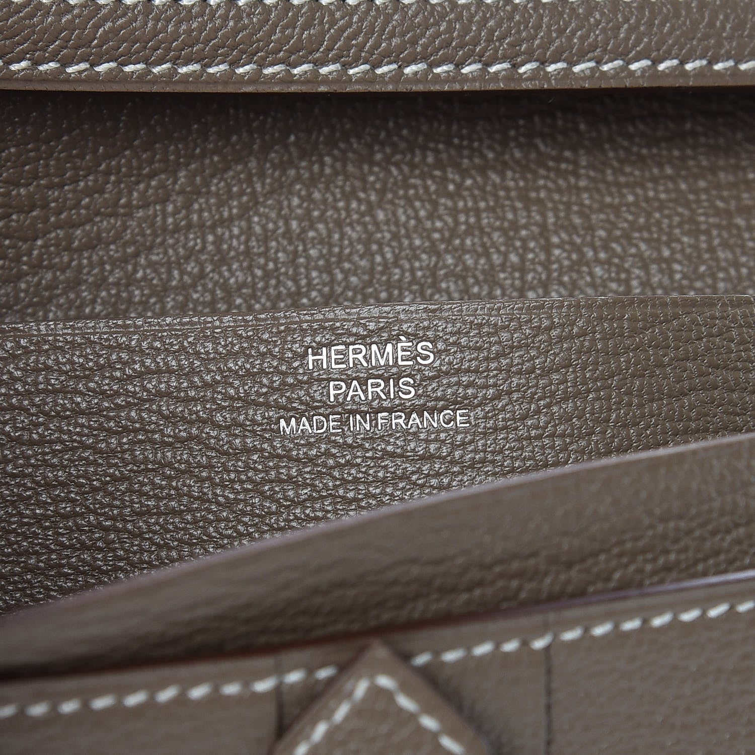 Hermes Chevre Mysore Bearn Gusset Wallet Etoupe 6 of 10