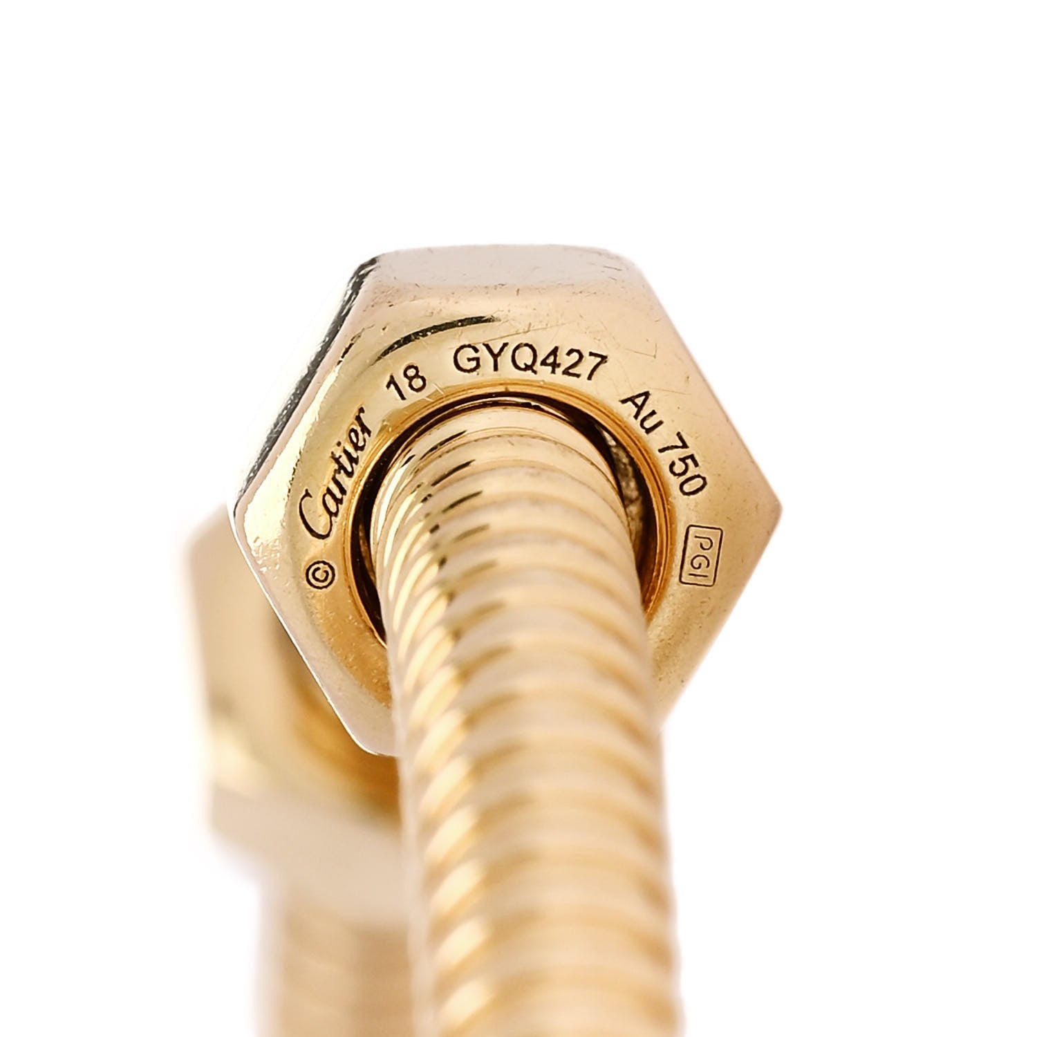 Cartier 18K Yellow Gold Ecrou de Cartier Bracelet 18 3 of 4