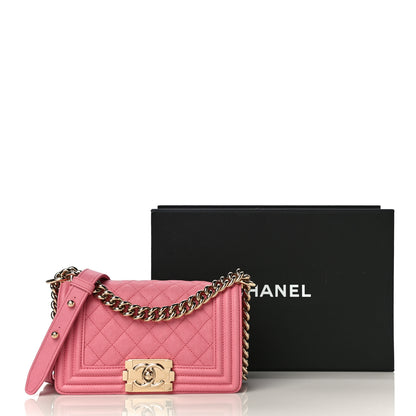 Chanel Caviar Quilted Small Boy Flap Pink 11 of 11