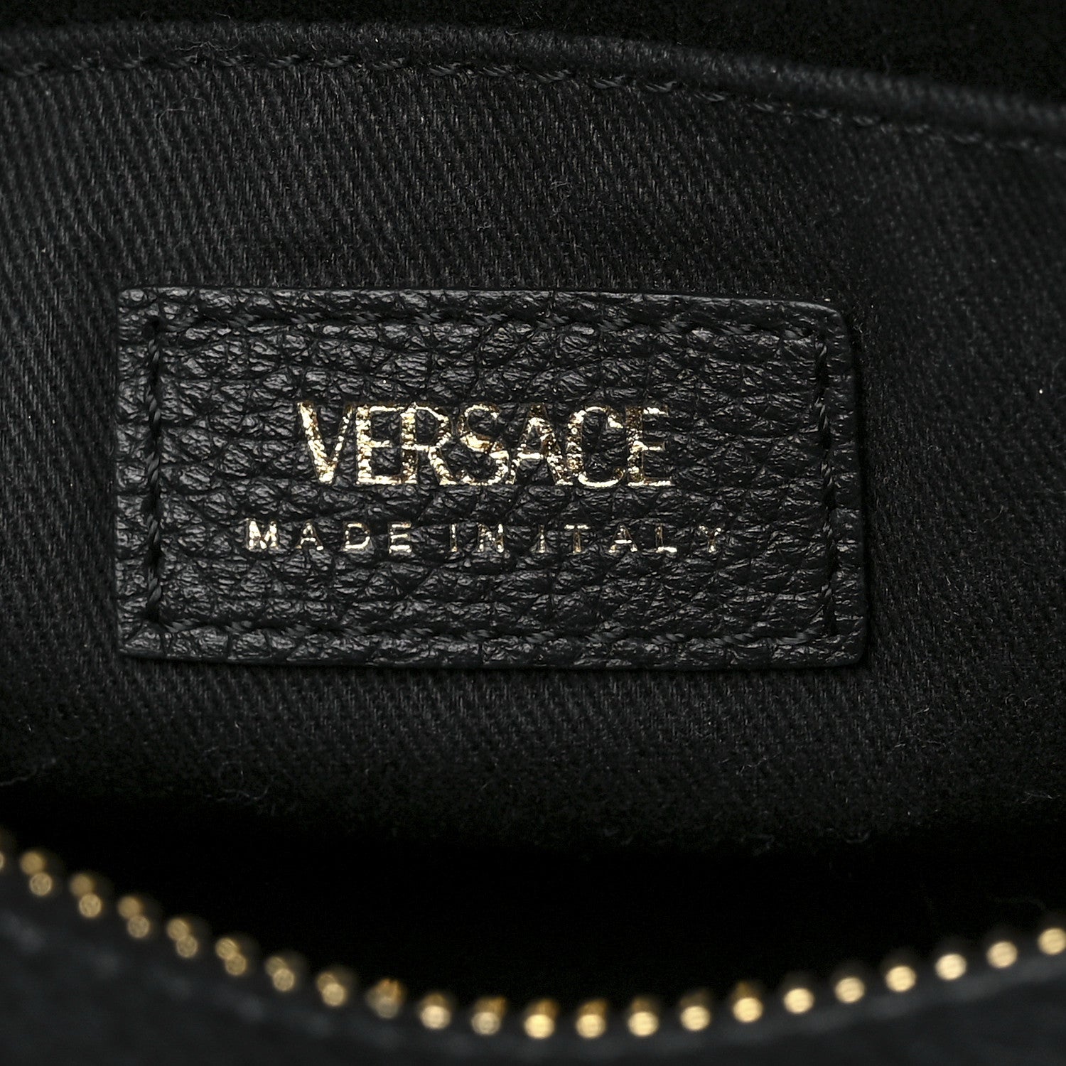 Versace Grainy Calfskin Virtus Small Camera Bag Black 5 of 12