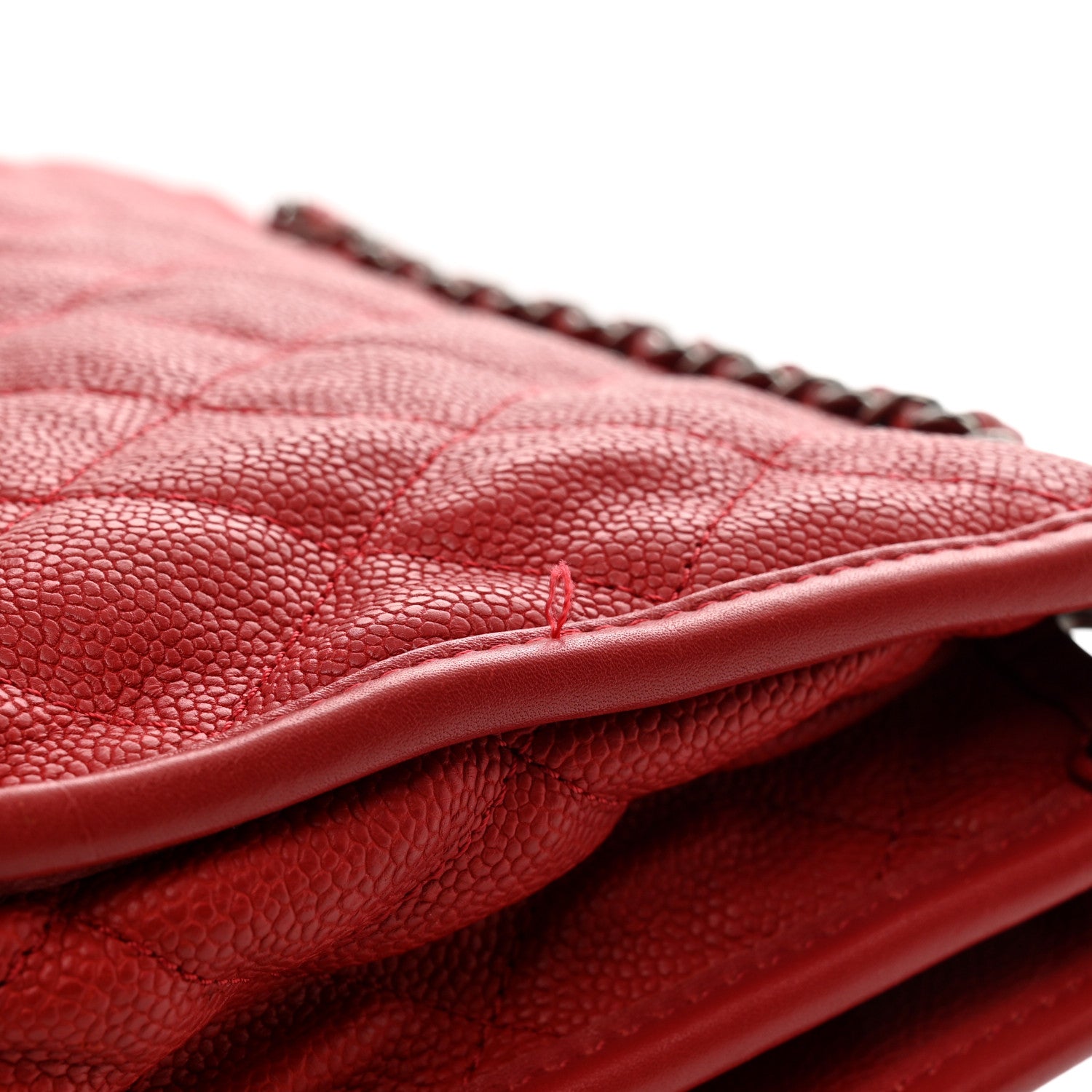 Chanel Caviar Quilted Large French Riviera Flap Red 12 of 12