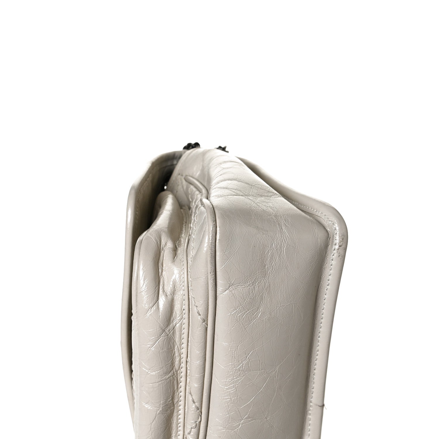 Saint Laurent Crinkled Calfskin Matelasse Monogram Baby Niki Chain Satchel Light Natural 13 of 16