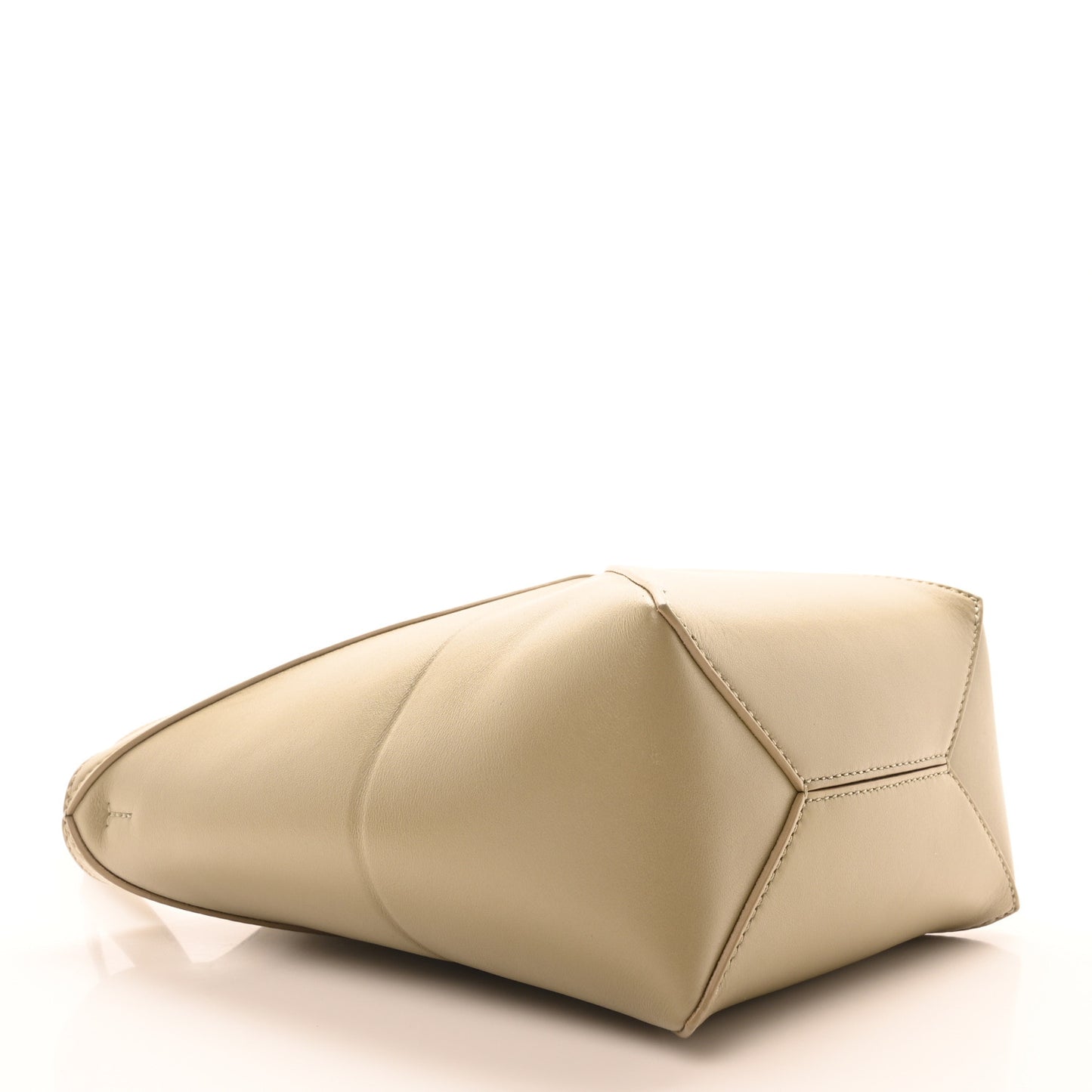 Shiny Calfskin Mini Puzzle Fold Tote Eucalyptus