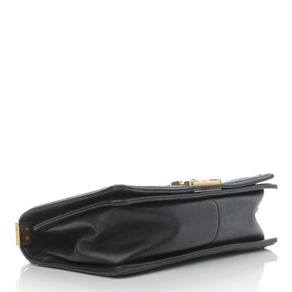 Chanel Lambskin Quilted Medium Chain Detail Boy Flap Black 3 of 16