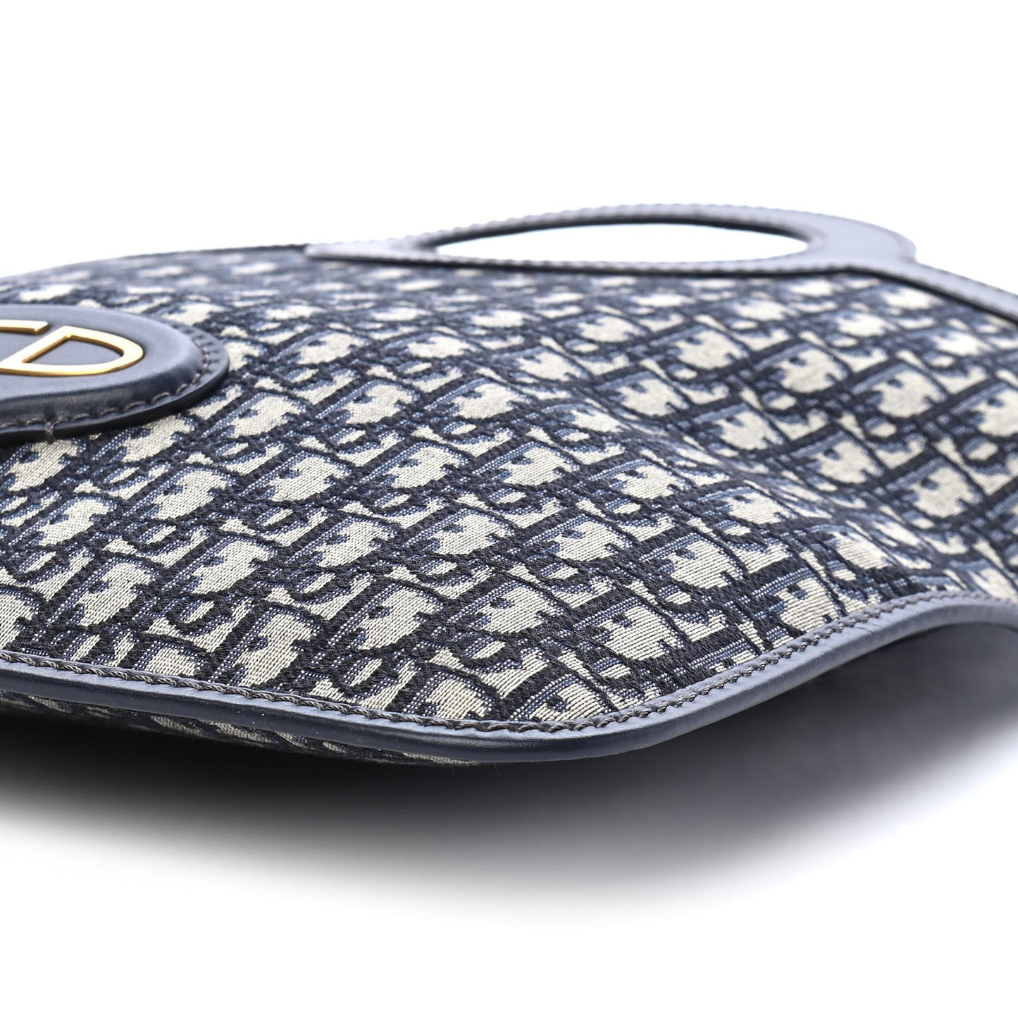 Oblique Fold Over Clutch Blue