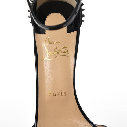 Christian Louboutin Patent Nappa Trezanita 70 Sandals 38 Black 9 of 10