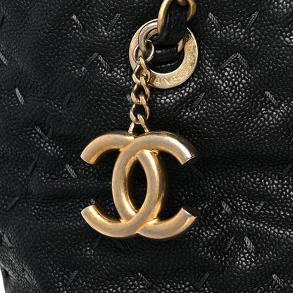 Chanel Caviar Stitched Tote Black 9 of 13