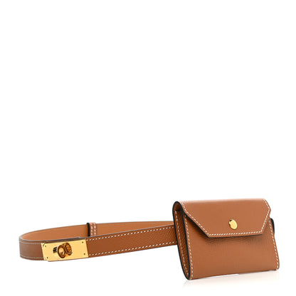 Hermes Epsom Kelly Pocket Belt Gold 1 of 7