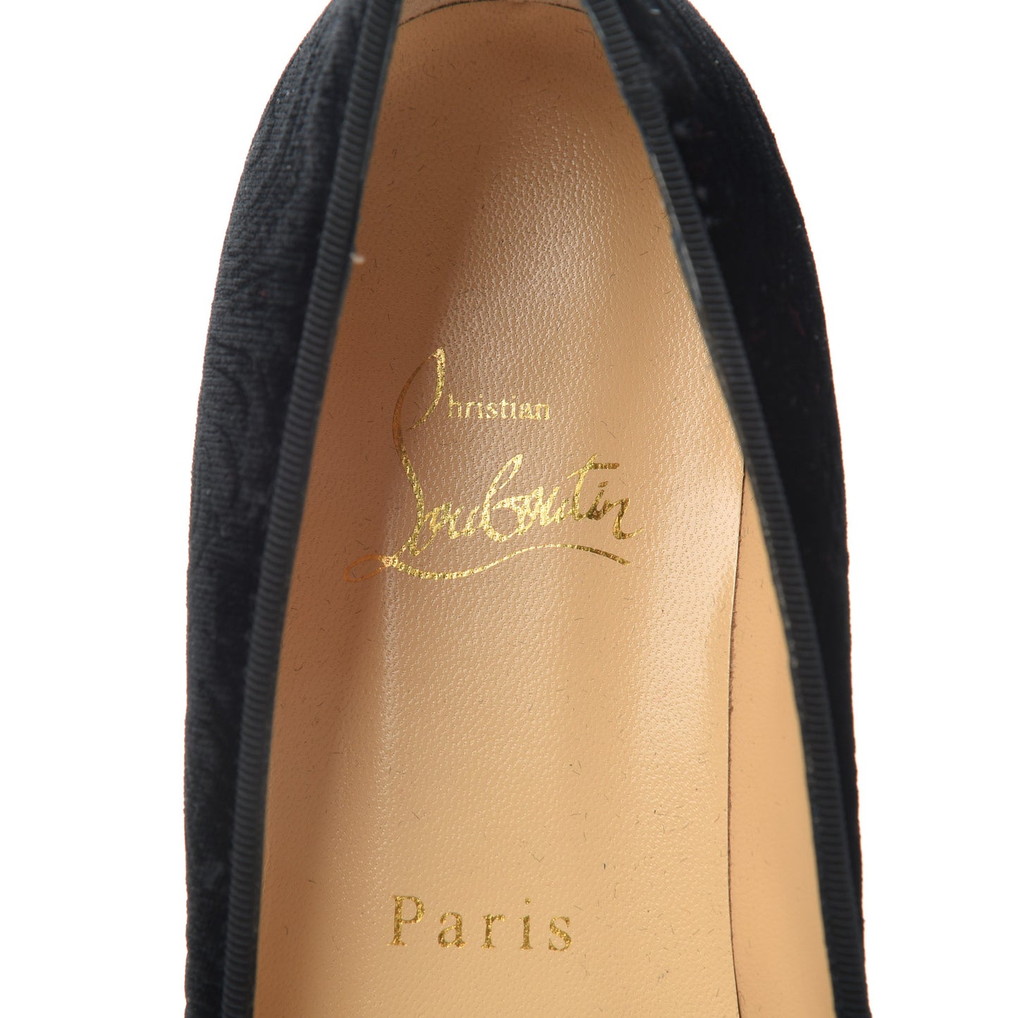 Velvet Printed Pigalle Follies Flats 36 Black
