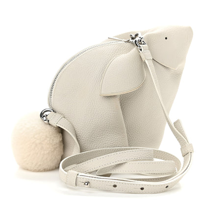 Loewe Calfskin Shearling Mini Bunny Crossbody Bag White 3 of 11