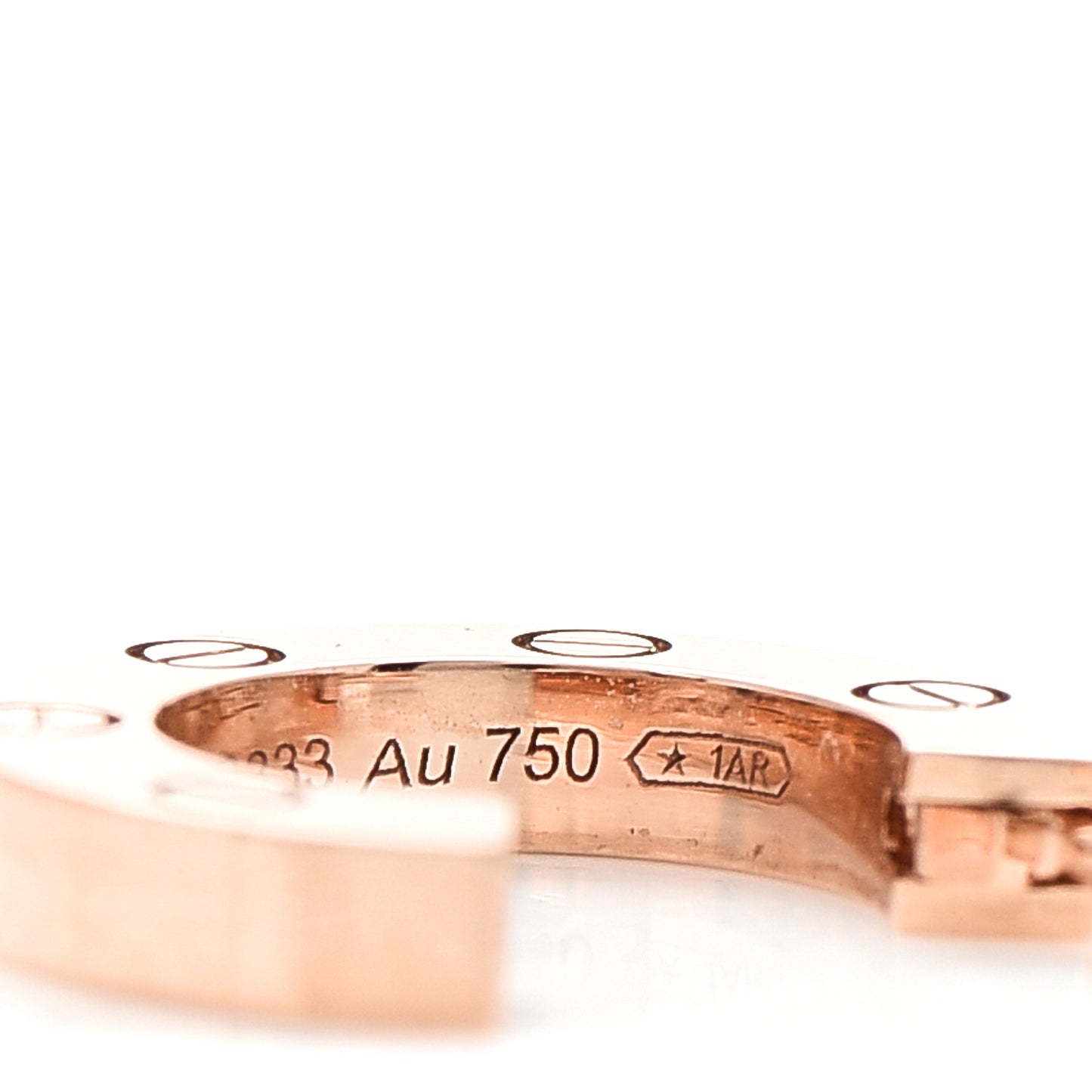 18K Pink Gold LOVE Hoop Earrings