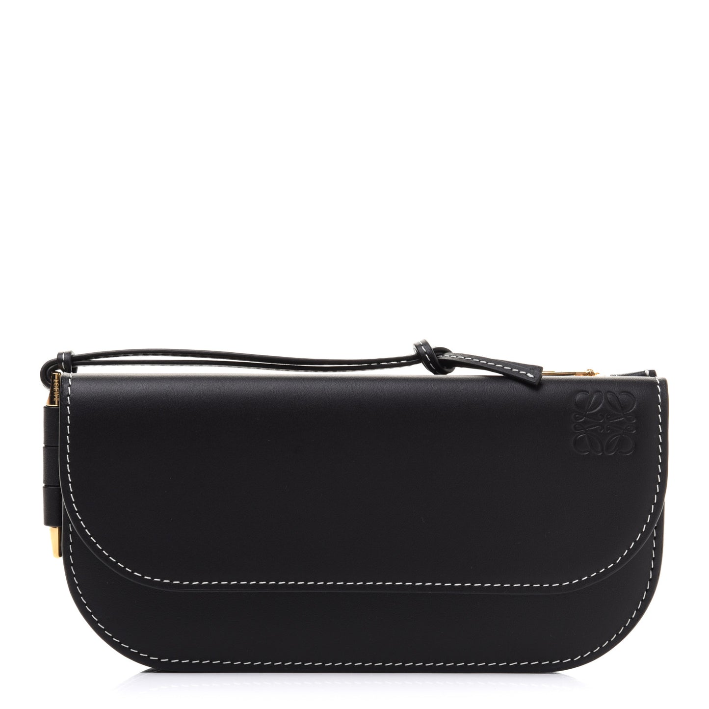Smooth Calfskin Gate Continental Wallet Black