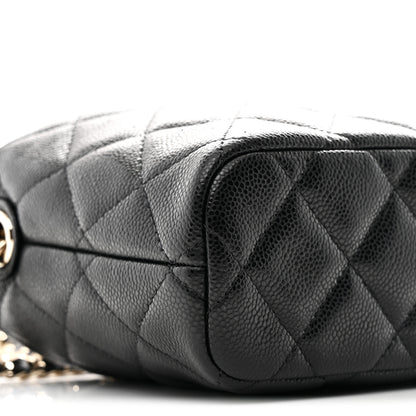 Chanel Caviar Quilted Hobo Clutch With Chain Black 9 of 12