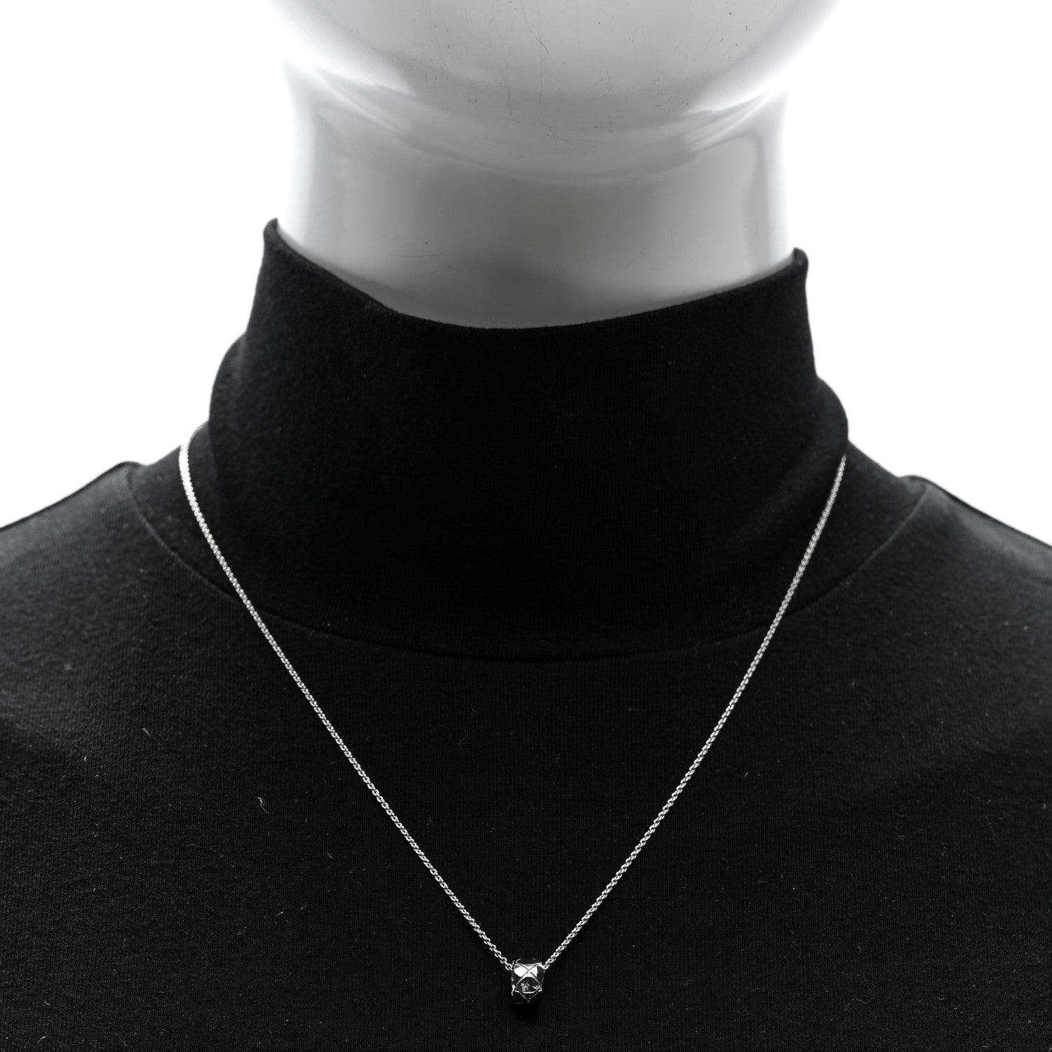 Chanel 18K White Gold Coco Crush Pendant Necklace 2 of 5