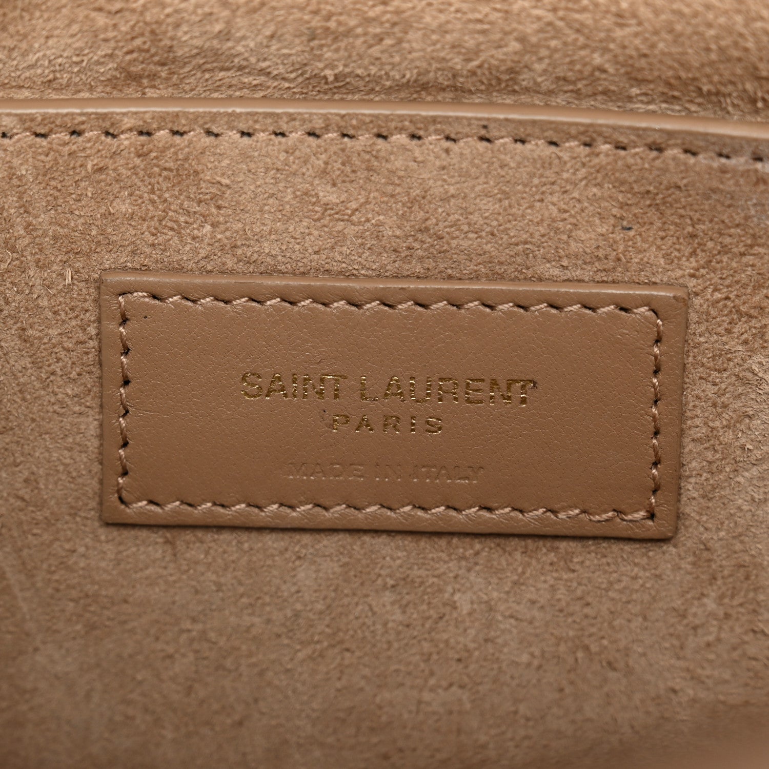 Saint Laurent Smooth Calfskin Medium Monogram Sunset Satchel  Natural Tan 6 of 13