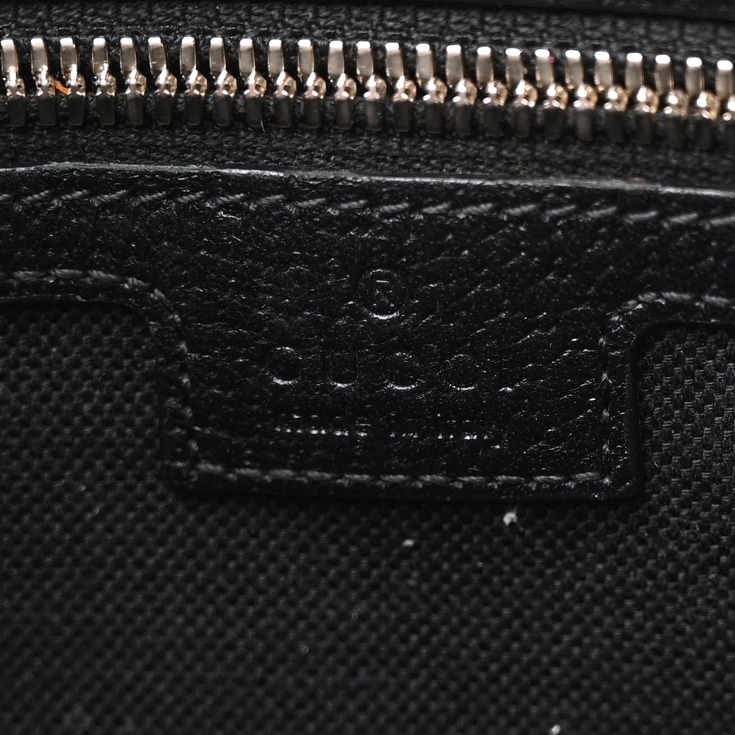 Monogram Jumbo GG Textured Dollar Calfskin Wristlet Messenger Bag Black