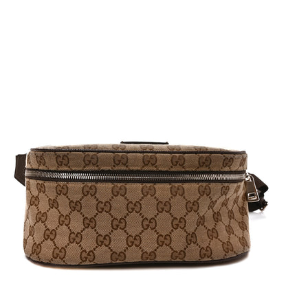 Gucci Monogram Dollar Calfskin Waist Pouch Beige Ebony Testa di Moro Marrone Scuro 1 of 11