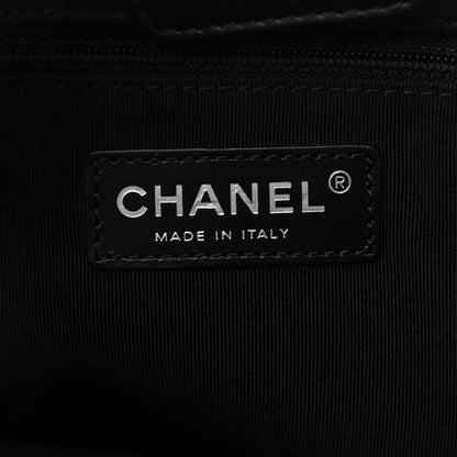 Chanel Calfskin Cerf Executive Shopper Tote Burgundy Black 5 of 9