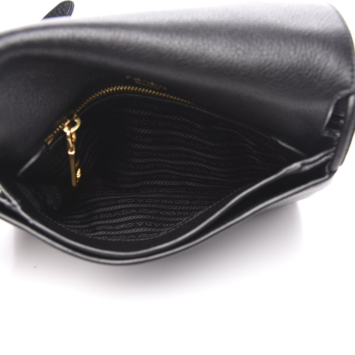 Vitello Daino Flap Crossbody Black
