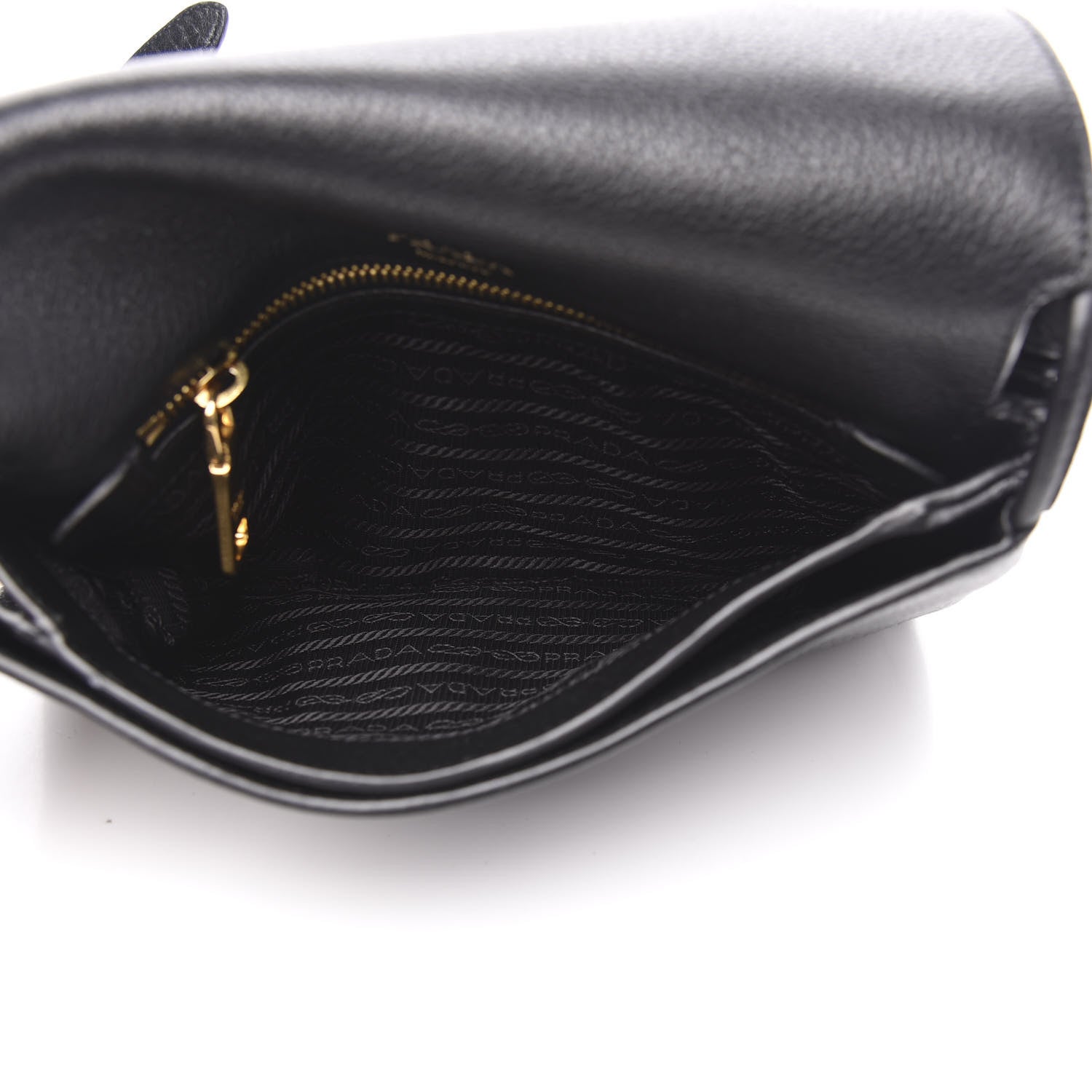 Prada Vitello Daino Flap Crossbody Black 6 of 9