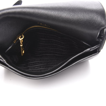 Prada Vitello Daino Flap Crossbody Black 6 of 9