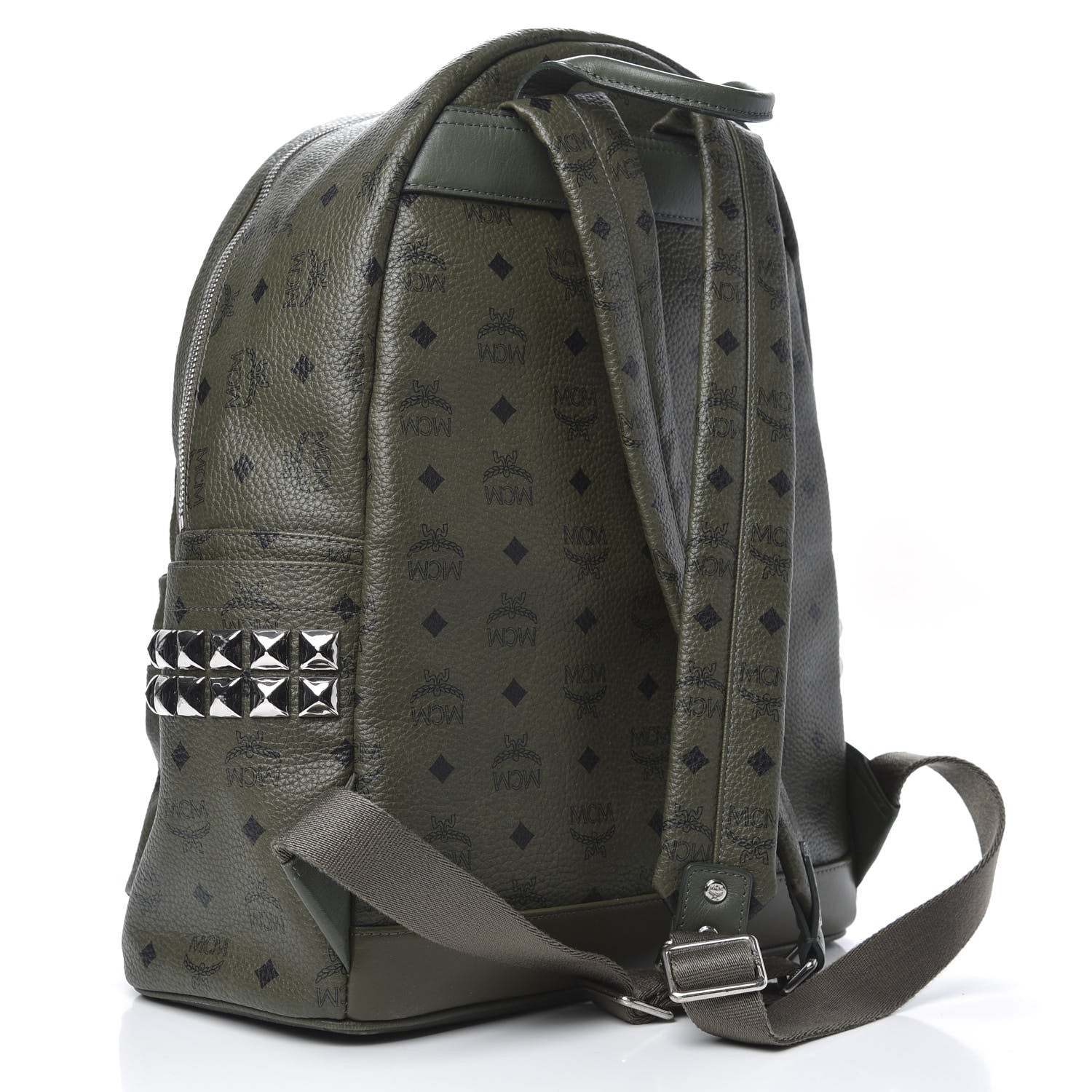 MCM Visetos Medium Side Studs Stark Backpack Rosin 2 of 9
