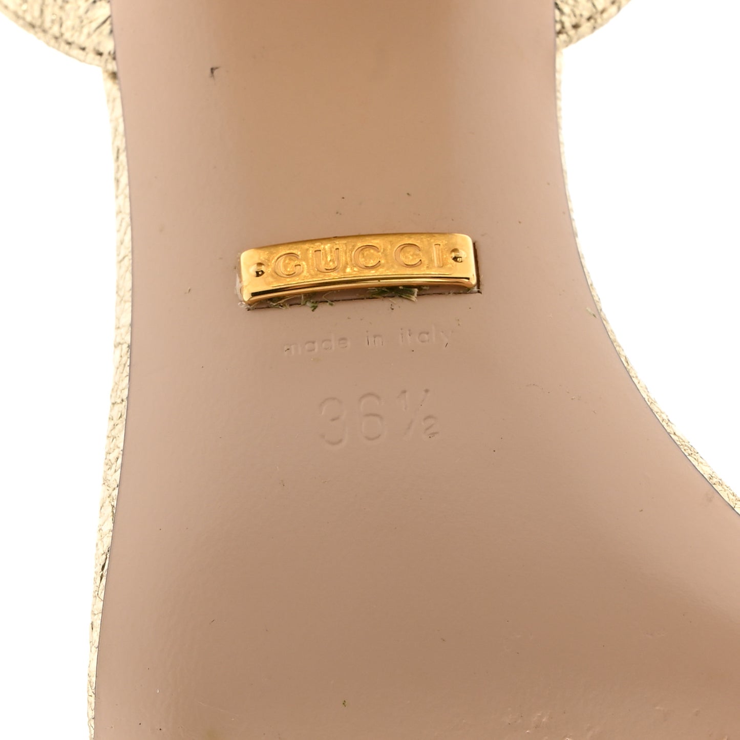Galassia GG Marmont Ankle Wrap 75mm Sandals 36.5 Platino