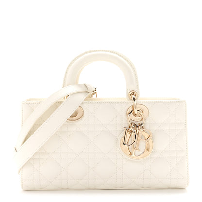 Christian Dior Lambskin Cannage Medium Lady D-Joy White 1 of 11