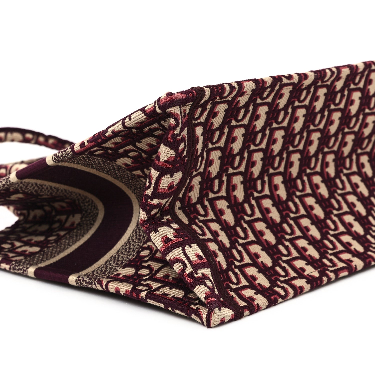 Christian Dior Oblique Medium Book Tote Burgundy Multicolor 9 of 11