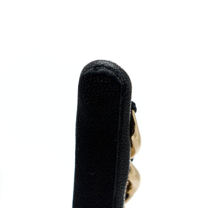 Chanel Metal Lambskin Chain CC Headband Black Gold 5 of 6