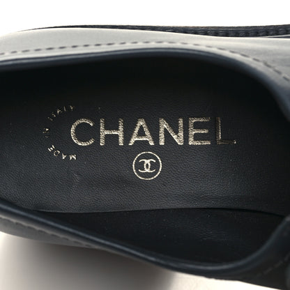 Chanel Calfskin CC Platform Loafers 38 Grey 8 of 8